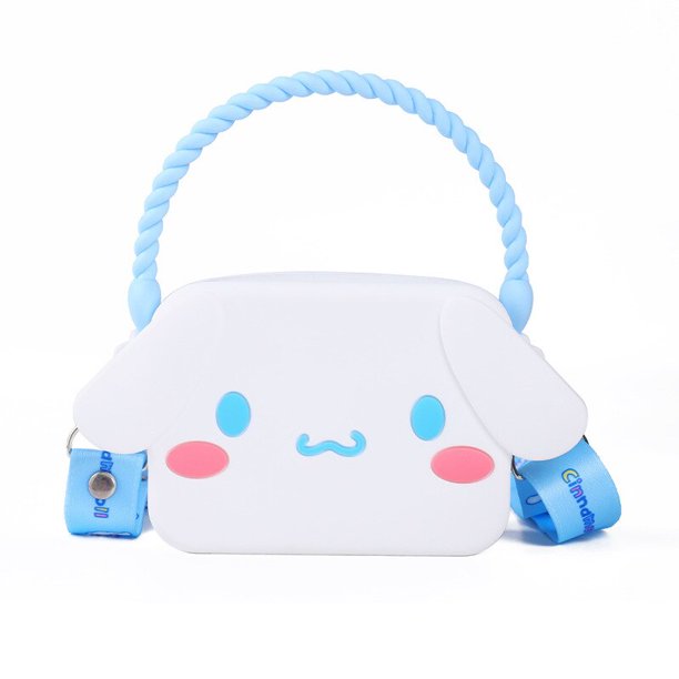 Sanrio Kuromi-Bolso de mano de Hello Kitty, cartera, llaveros, bandolera de silicona, Pochacco, Cinnamoroll, bolsillo de viaje, novedad