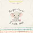 thumbnail image 4 of Inktastic My Great Aunt Loves Me Elephant Girls Baby Dress, 4 of 5