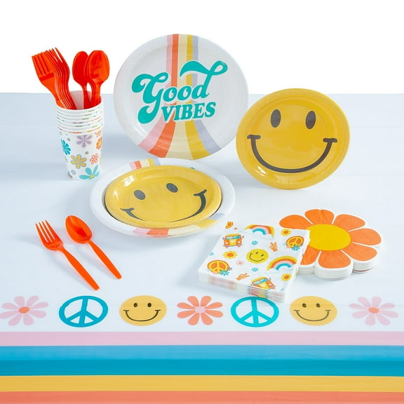 Fun Express Groovy Party Tableware Kit for 24 Guests