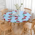 thumbnail image 3 of Round Picnic Table Cloth 100% Waterproof & Oil Proof, Elastic Fitted Table Cover for 36"-44" Round Tables, for Dining, Camping, Outdoor, 3 of 7