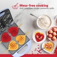 thumbnail image 6 of Holstein Housewares 4-Section Heart-Waffle Electric Belgian Waffle Maker, Lavender, 6 of 9