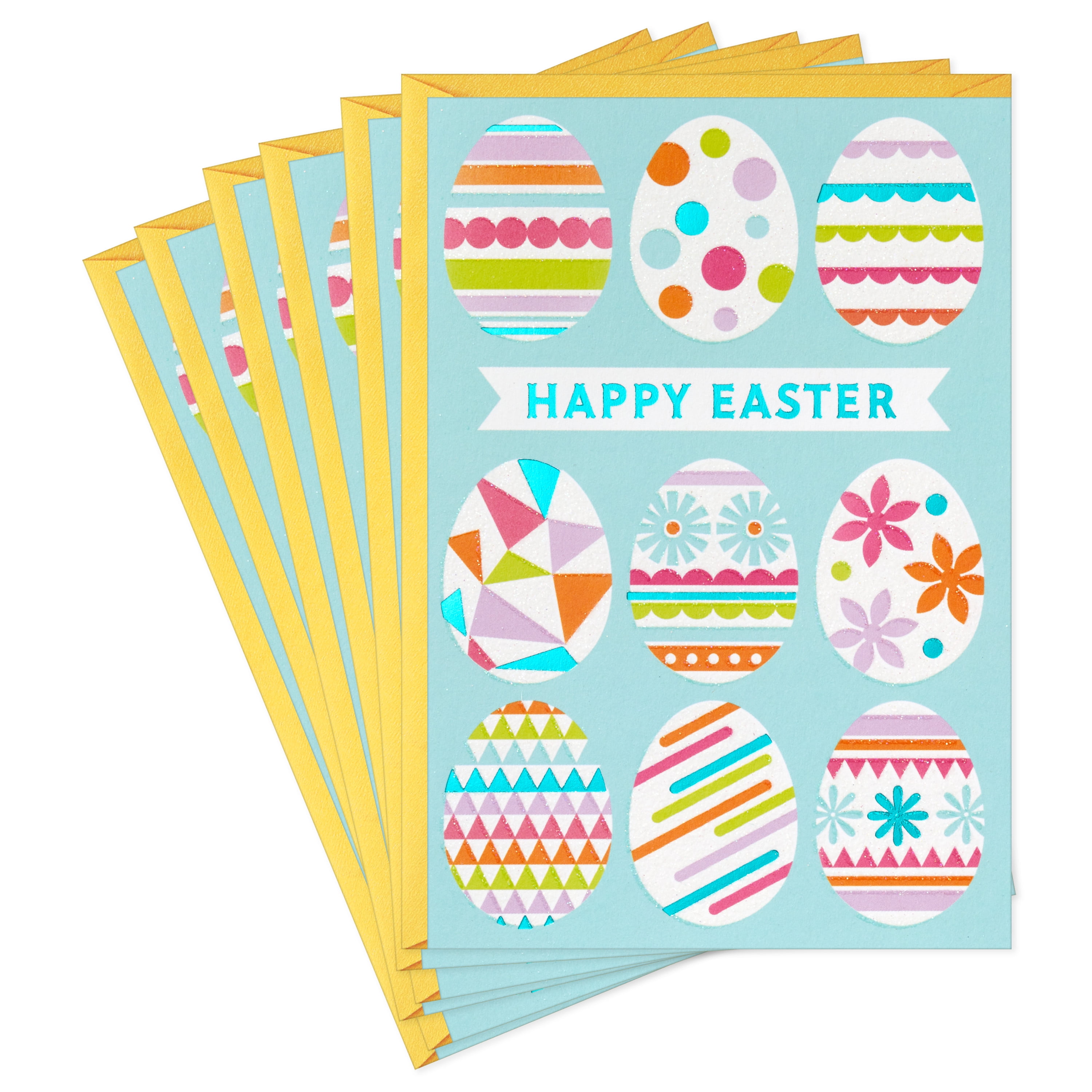 Hallmark Easter Cards, 6 ct. (Decorated Eggs)