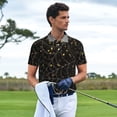 thumbnail image 3 of Yiaed Spiderweb Bats And A SpiderPrint Men's Short Sleeve Polo Shirt,Golf Polo for Men Three-Button Golf Shirt Athletic Casual Collared T-Shirt- 3X-Large, 3 of 7