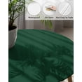 thumbnail image 3 of Fitted Round Tablecloths Table Covers 55-60in,Modern Minimalism Hunter Green Waterproof Elastic Edged Table Cloth for Kitchen Dining Holiday Party Tables Decor,St Patricks Olive Green, 3 of 6