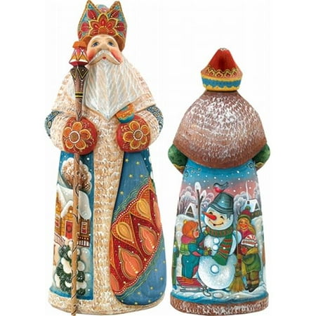 G.Debrekht 213303 Woodcarving Holiday Frolic 10 in. - Woodcarved Santa