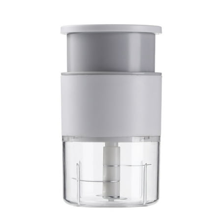 

-Type Mini Chopper Cutter Kitchen Tool Gadgets Garlic Herbs Nuts Veg Masher 304 Stainless Steel Blade(Gray)