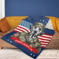 thumbnail image 4 of Happy Father's Day Honoring Veterans Dalmatian in Army Uniform Cozy Fleece Blanket Dog Lover Warm Soft Throw Blanket - 13007, 4 of 5