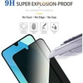 thumbnail image 4 of 2 Pack Privacy Screen Protector for Samsung Galaxy A16 5G [Anti-Spy Tempered Glass], Ultra HD, Anti-Scratch, Bubble-Free, Easy Install 9H Protective Glass for Galaxy A16 5G, 4 of 6
