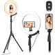 thumbnail image 1 of Anillo de luz mejorado de 12 pulgadas con trípode de 62 pulgadas y soporte magnético para teléfono, luz LED para selfie para  con  remoto inalámbrico, luz circular para Tiktok, 1 of 13
