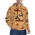 thumbnail image 2 of Naloa Brown Mushrooms Men's Casual Hooded Collar Drawstring Hoodies Pullover Sweatshirts Casual Long Sleeve Shirts-3X-Large, 2 of 7