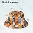 thumbnail image 3 of Yiaed Cute Cat Paw Print Reflective Stripe Bucket Hat Unisex Funny Outdoor Fisherman Cap Beach Sun Hat, 3 of 5