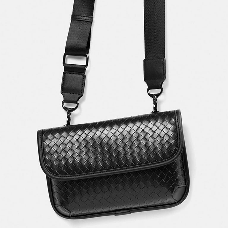 Letter Graphic Square Bag Flap Chain Black PU Fashionable