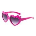 thumbnail image 2 of Newbee Fashion- Girls Heart Sunglasses with Bow Cute Heart Shaped Sunglasses for Girls Fashion Sunglasses UV Protection w/Carrying Pouch, 2 of 3