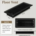1 PCS Floor Register 4x12 Inch Heavy Duty Floor Vents, Metal Heat Air