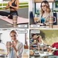 thumbnail image 7 of OBREWU Pioneer Flower Tumbler with Handle and Lid,40oz Pioneer Flower Double Wall Vacuum Insulated Tumbler,Pioneer Flower Cups Gift for Women and Men, 7 of 7