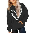 thumbnail image 4 of KAUOD Cute Heart Print Hoodies for Girls Oversized Soft Pullover Hoodie Sweatshirts Teen Kids Long Sleeve Tops Clothes, 4 of 4