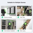 thumbnail image 2 of Huepar Cross Line Laser Level Outdoor Green Beam DIY Self-Leveling Laser Tools Box-1G, 2 of 10
