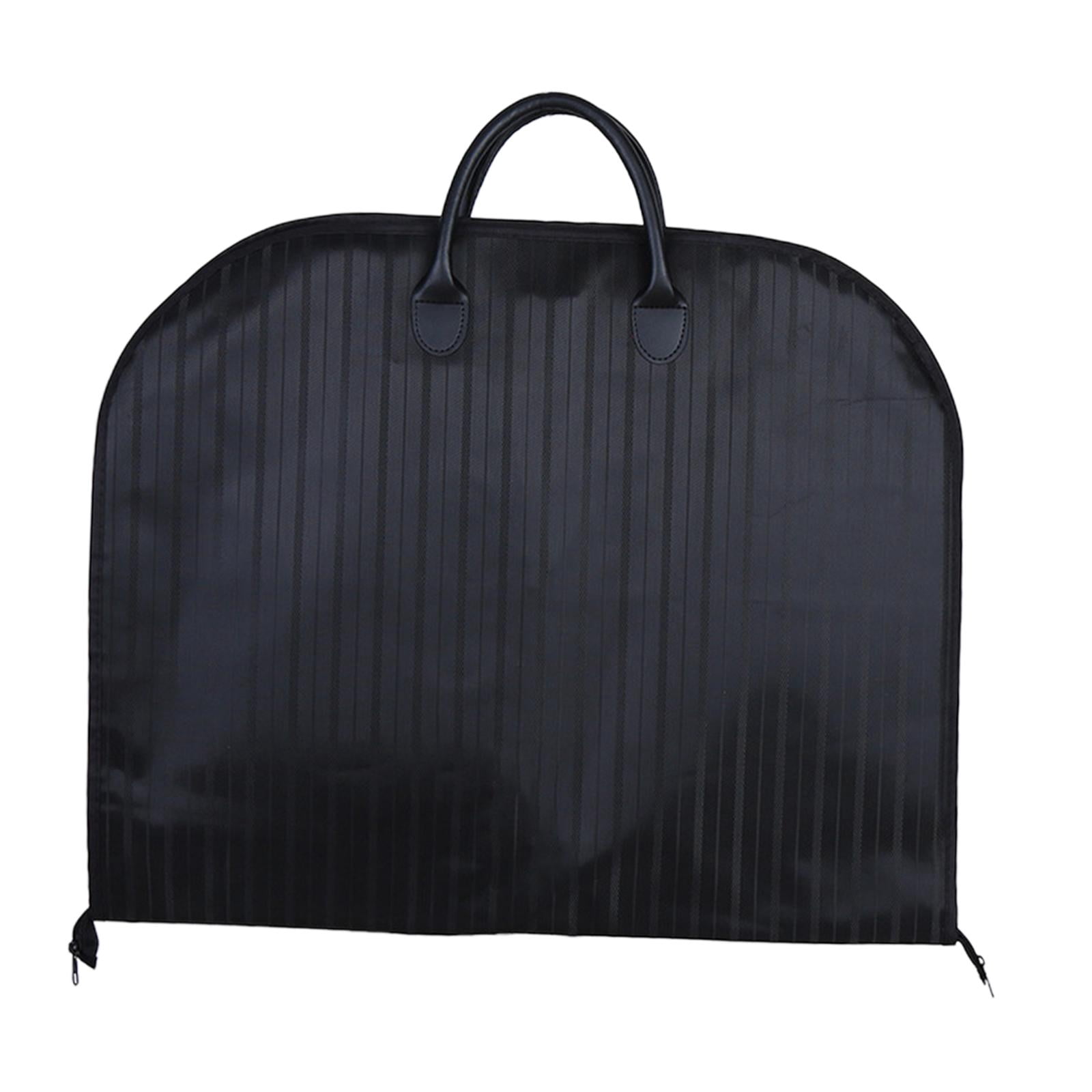 Fiocias Garment Bag Foldable Hanging Bag Hanging Clothes Suit Bag Men Suit Garment Cover black