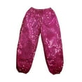 thumbnail image 3 of Girls Sparkly Jazz Dance Pants Loose Fit Hop Streetwear Performance Harem Trousers for Kids Comfortable, 3 of 4