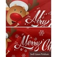 thumbnail image 6 of Red Christmas Elk Linen Curtain Valance for Bedroom/Bathroom/Kitchen/Office/Living/Dining Room Window,Xmas Deer Winter Snowflake Rod Pocket Topper Decorative Cafe Drapes Panel 42"x12", 6 of 6