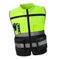 thumbnail image 3 of Reflective Safety Vest Soft with Reflective Strips Work High Visibility Yellow, 3 of 8
