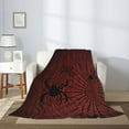 thumbnail image 2 of Disketp Spiders On A Web Cozy Flannel Fleece Throw Blanket: Has a velvety texture for All Seasons - Perfect for Women, Men, & Kids"80"x60", 2 of 6