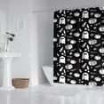 thumbnail image 2 of Halloween Ghost Pumpkin Pattern Shower Curtain 72"x84" ,Bathroom Decorative Shower Curtains Set with 12 Hooks,Modern Waterproof Washable Shower Curtain, 2 of 6