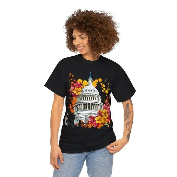 Unisex Heavy Cotton TShirt Washington DC 001