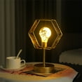 thumbnail image 4 of Fiudx Lámpara Decorativa de Hierro, Lámpara de Mesa a Pilas, Luz Led Cálida, Estructura de Hierro Sinuoso, Iluminación Led Suave, Ideal para Dormitorio o Sala de Estar, Ideal para San Valentín y Navi, 4 of 6