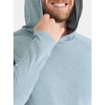 thumbnail image 4 of Athletic Works Men's Tri Blend Long Sleeve T-Shirt Hoodie, Sizes S-3XL, 4 of 5