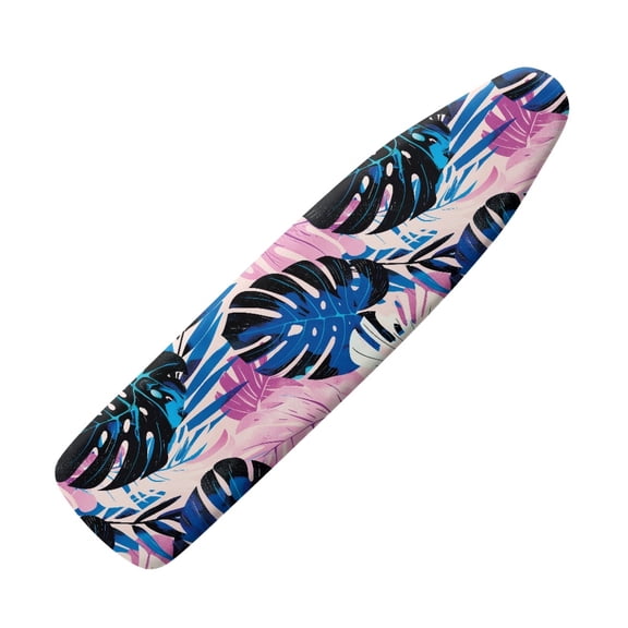 HELLHERO Ironing Board Cover 15"x54" with Tropical Leaf Print, Elastic Edge Dust Cover for Home Table Top Use and Tailor Work