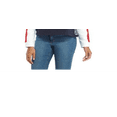 thumbnail image 3 of Tommy Hilfiger Women's Captain Bow Color Block Mock Neck Sweatshirt Blue Size XS, 3 of 3