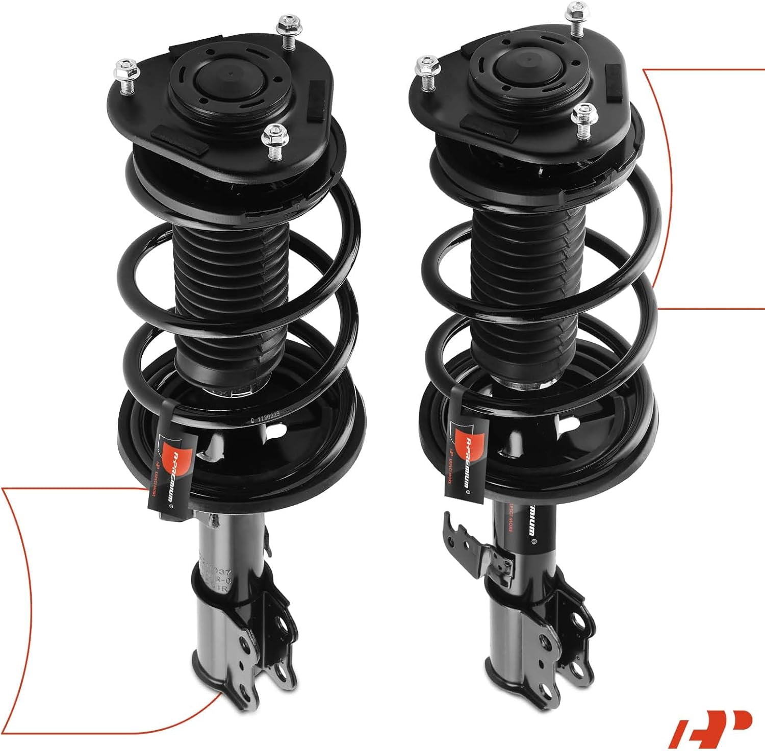 A-Premium Set of 2 Front Complete Strut w/Coil Spring Assembly Shock Absorber Compatible with Toyota Corolla 2003-2008