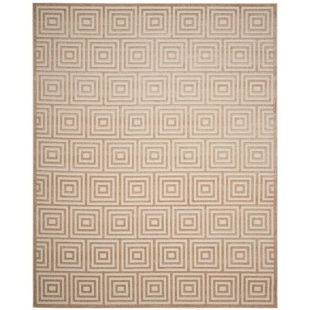 SAFAVIEH Cottage Laraine Geometric Indoor/Outdoor Area Rug Cream, 6'7" x 9'6"