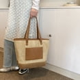 thumbnail image 4 of Bolsas Playa Verano para Mujer Bolso Mano Tejido Paja Gran Capacidad Viajes Al Aire Libre, 4 of 7