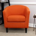 thumbnail image 2 of Pemberly Row 17.5" Traditional Fabric Club Chair in Orange Finish, 2 of 6