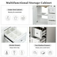 thumbnail image 4 of DTTRA 36" Transitional Bathroom Vanity with Ceramic Sink, Adjustable Shelf & Divided Drawer, White, 4 of 10