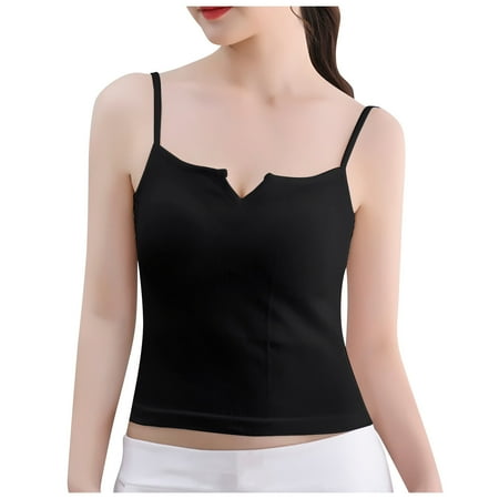 

DENGDENG Women Bralettes Longline Padded Seamless Crop Top Comfort Solid Bras