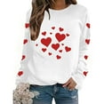 thumbnail image 5 of Vetsdori Womens Valentine Sweatshirts Pullover Tops Valentine's Days Gifts for Girlfriend Spring Sweatshirts for Women Crew Neck, 5 of 8