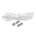 thumbnail image 2 of Harmtty Shoelaces, includes Metal Buckles, Wear Resistant Elastic White, 105 cm, 2 of 8
