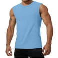 thumbnail image 2 of BLTIBY Men's Workout Tank Tops Soft Lightweight Sleeveless Breathable Shirts for Beach Athletic Wear Light Blue XL, 2 of 7