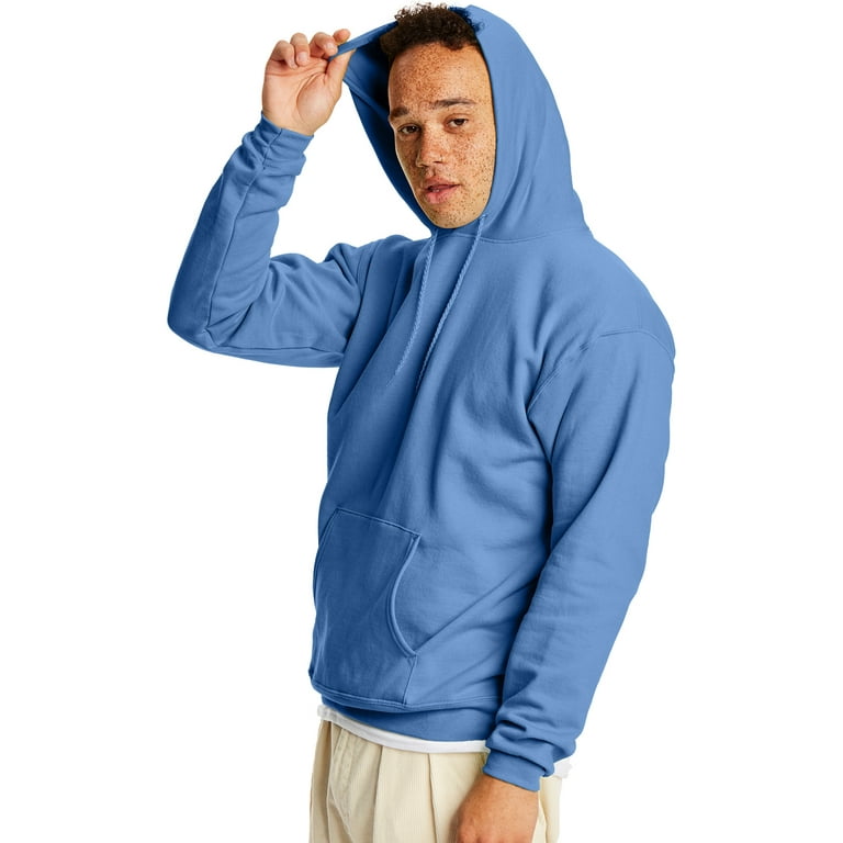 Hanes Men's EcoSmart Fleece Full-Zip Hooded Sweatshirt - Light Blue XL