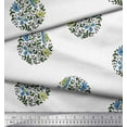 thumbnail image 3 of Soimoi Poly Georgette Fabric Leaves & Floral Block Print Fabric by The Yard 52 Inch Wide, 3 of 3