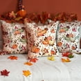 thumbnail image 4 of Fall Pillow Covers 20x20 inch Set of 2 Pumpkin Maple Leaf Flower Decorative Throw Pillow Case Autumn Thanksgiving Farmhouse Decoration for Home Couch, 4 of 6