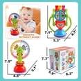 thumbnail image 3 of Baby Rattles Toys 6-12 Months Old Baby High Chair Toys Baby Suction Rattle Activity Balls Rattles Grab and Rotate, Crawling Educational Toys, 3 of 6