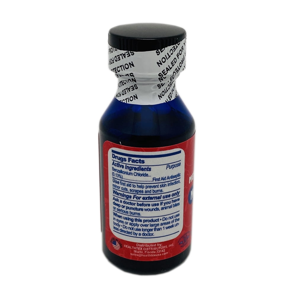 Dr Sana Mercurochrome. Mercury Free First Aid Antiseptic. For Cuts, Scrapes and Burns. For External Use. 1 fl.oz. Pack of 3