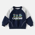 thumbnail image 5 of Atogsazn Children Boys Crew Neck Sweatshirt Cartoon Pullover Long Sleeve Sweatshirts Fall Winter Tops Navy 3-4 Years Fashion, 5 of 6