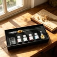 thumbnail image 4 of Btomtd Flower Glass Pen Set Include Multiple 20ml Ink Bottles Pen Rack Brush Washing Cup With Crystal Glass Ideal Gift For Birthday Festival, 4 of 7