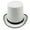White with black edg, variant on Fedora Top Hat Black Short Brim Dress Up Cowboy Hat Surprise Gift for Boyfriend Father Uncle Casual Cap