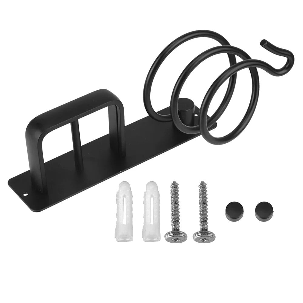 Wall Mounted Hair Dryer Holder Organized Rack Hair Straightener Stand Bathroom Curling Iron Shelf Storage Shelves Accessories black Walmart